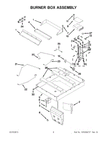 03 - Burner Box Assembly parts for Maytag Cooktop JGD3536WS01 from AppliancePartsPros.com