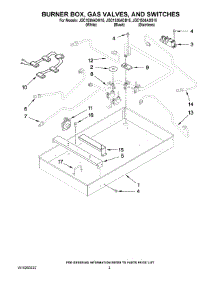 02 - Burner Box, Gas Valves, And Switches parts for Maytag Cooktop JGC1536ADS15 from AppliancePartsPros.com
