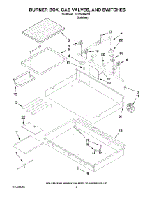 02 - Burner Box, Gas Valves, And Switches parts for Maytag Cooktop JGCP536WP00 from AppliancePartsPros.com