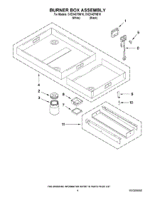 03 - Burner Box Assembly parts for Maytag Cooktop CVEX4370B18 from AppliancePartsPros.com