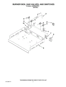 02 - Burner Box, Gas Valves, And Switches parts for Maytag Cooktop JGCP648ADP12 from AppliancePartsPros.com