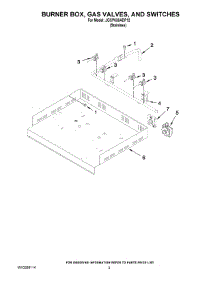 02 - Burner Box, Gas Valves, And Switches parts for Maytag Cooktop JGCP636ADP12 from AppliancePartsPros.com