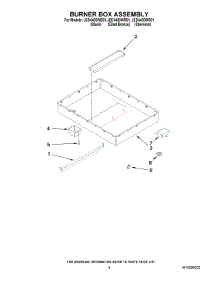 03 - Burner Box Assembly parts for Maytag Cooktop JED4430WB01 from AppliancePartsPros.com