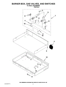 02 - Burner Box, Gas Valves, And Switches parts for Maytag Cooktop JGCP430WP00 from AppliancePartsPros.com