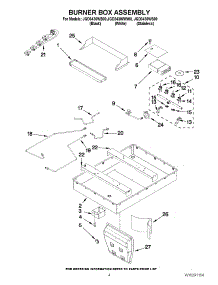 03 - Burner Box Assembly parts for Maytag Cooktop JGD3430WW00 from AppliancePartsPros.com