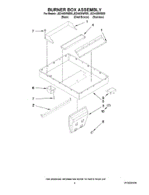 03 - Burner Box Assembly parts for Maytag Cooktop JED4430WR00 from AppliancePartsPros.com