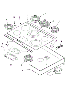 02 - Top Assembly / Body parts for Jenn-Air Cooktop JEC0536ADS from AppliancePartsPros.com