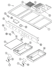 02 - Control Panel & Top Assembly parts for Jenn-Air Cooktop JGD8348CDP from AppliancePartsPros.com