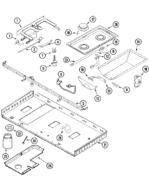 03 - Gas Controls & Burner Box parts for Jenn-Air Cooktop JGD8348CDP from AppliancePartsPros.com