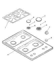 03 - Top Assembly parts for Jenn-Air Cooktop JGC6430ADB from AppliancePartsPros.com