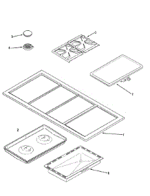 04 - Top Assembly parts for Jenn-Air Cooktop JGCP648ADP from AppliancePartsPros.com