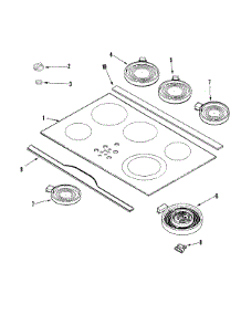 02 - Top Assembly parts for Jenn-Air Cooktop JEC9530ADB from AppliancePartsPros.com