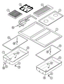 04 - Top Assembly parts for Jenn-Air Cooktop CVG4280S from AppliancePartsPros.com