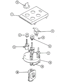 03 - Control Assembly parts for Jenn-Air Cooktop CVG4280W from AppliancePartsPros.com