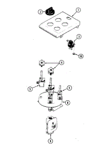 03 - Control Assembly parts for Jenn-Air Cooktop CG206L from AppliancePartsPros.com