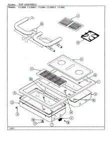 04 - Top Assembly parts for Jenn-Air Cooktop CG206B-C from AppliancePartsPros.com
