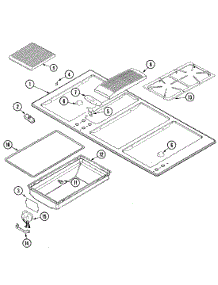 04 - Top Assembly parts for Jenn-Air Cooktop JGD8345ADW from AppliancePartsPros.com