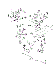 03 - Gas Controls parts for Jenn-Air Cooktop JGD8345ADW from AppliancePartsPros.com