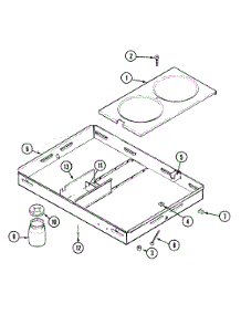 02 - Burner Box Assy. parts for Jenn-Air Cooktop CVE4180S from AppliancePartsPros.com