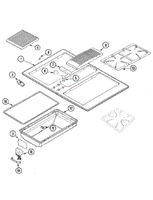 04 - Top Assembly parts for Jenn-Air Cooktop JGD8130ADB from AppliancePartsPros.com