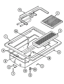 04 - Top Assembly parts for Jenn-Air Cooktop CVG4100B from AppliancePartsPros.com