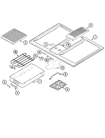 03 - Top Assembly parts for Jenn-Air Cooktop JED7430AAB from AppliancePartsPros.com