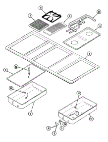 04 - Top Assembly parts for Jenn-Air Cooktop JGD8348ADP from AppliancePartsPros.com