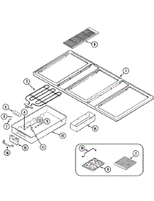 04 - Main Top parts for Jenn-Air Cooktop CVE4370B from AppliancePartsPros.com