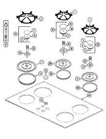 02 - Top Assembly parts for Jenn-Air Cooktop CCG2420B from AppliancePartsPros.com