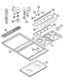 03 - Top Assembly parts for Jenn-Air Cooktop CVG2420B from AppliancePartsPros.com