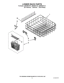 10 - Lower Rack Parts parts for Maytag Dishwasher JDB3600AWX0 from AppliancePartsPros.com
