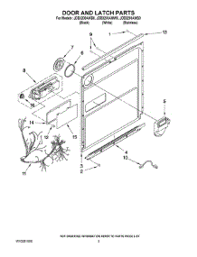 03 - Door And Latch Parts parts for Maytag Dishwasher JDB3200AWS0 from AppliancePartsPros.com
