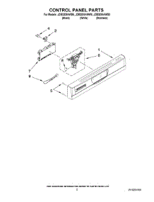02 - Control Panel Parts parts for Maytag Dishwasher JDB3200AWB0 from AppliancePartsPros.com