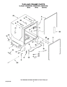 05 - Tub And Frame Parts parts for Maytag Dishwasher JDB3200AWB0 from AppliancePartsPros.com