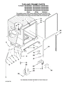 07 - Tub And Frame Parts parts for Maytag Dishwasher JDB1095AWW45 from AppliancePartsPros.com