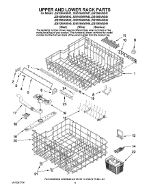 09 - Upper And Lower Rack Parts parts for Maytag Dishwasher JDB1095AWS45 from AppliancePartsPros.com