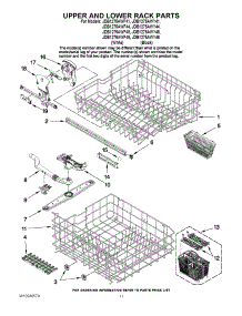 09 - Upper And Lower Rack Parts parts for Maytag Dishwasher JDB1275AWF45 from AppliancePartsPros.com