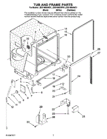 07 - Tub And Frame Parts parts for Maytag Dishwasher JDB1080AWW1 from AppliancePartsPros.com