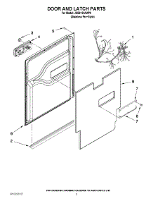 03 - Door And Latch Parts parts for Maytag Dishwasher JDB2150AWP0 from AppliancePartsPros.com