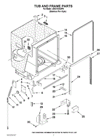 07 - Tub And Frame Parts parts for Maytag Dishwasher JDB2150AWP0 from AppliancePartsPros.com