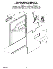 03 - Door And Latch Parts parts for Maytag Dishwasher JDB1095AWB1 from AppliancePartsPros.com