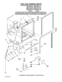 07 - Tub And Frame Parts parts for Maytag Dishwasher JDB1275AWF46 from AppliancePartsPros.com