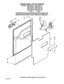 03 - Door And Latch Parts parts for Maytag Dishwasher JDB1275AWF44 from AppliancePartsPros.com