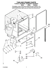 07 - Tub And Frame Parts parts for Maytag Dishwasher JDB1095AWW1 from AppliancePartsPros.com