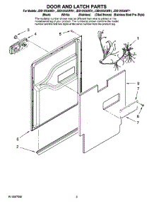 03 - Door And Latch Parts parts for Maytag Dishwasher JDB1255AWB1 from AppliancePartsPros.com