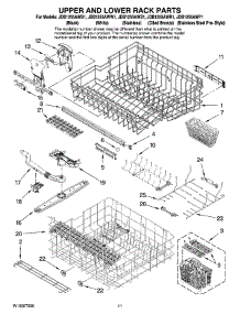 09 - Upper And Lower Rack Parts parts for Maytag Dishwasher JDB1255AWB1 from AppliancePartsPros.com