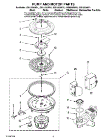 08 - Pump And Motor Parts parts for Maytag Dishwasher JDB1255AWW1 from AppliancePartsPros.com