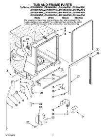 07 - Tub And Frame Parts parts for Maytag Dishwasher JDB1080AWW44 from AppliancePartsPros.com