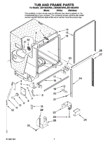 07 - Tub And Frame Parts parts for Maytag Dishwasher JDB1080AWS0 from AppliancePartsPros.com
