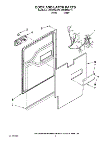 03 - Door And Latch Parts parts for Maytag Dishwasher JDB1275AWF0 from AppliancePartsPros.com